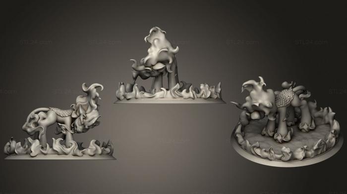 Figurines simple (Fire Horse, STKPR_1695) 3D models for cnc